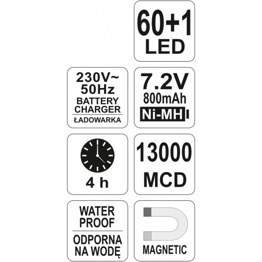 DIODOWA LAMPA WARSZTATOWA 60+1 LED -zdjęcie numer 5