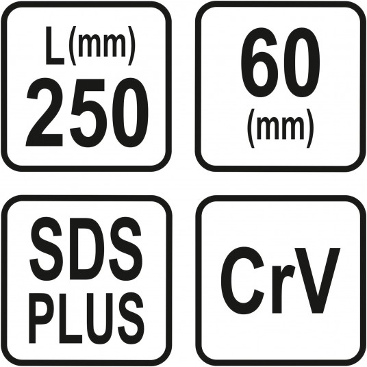 DŁUTO PŁASKIE SDS PLUS 60MM -zdjęcie numer 4