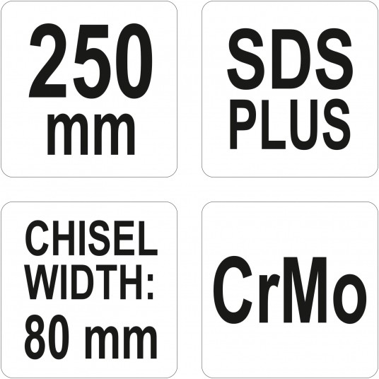 DŁUTO SDS PLUS PŁASKIE 80MM -zdjęcie numer 4