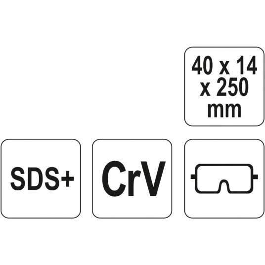 DŁUTO SZEROKIE SDS PLUS 40x14x250 CrV -zdjęcie numer 2