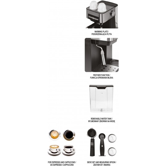 EKSPRES CIŚNIENIOWY DO KAWY 850W -zdjęcie numer 8