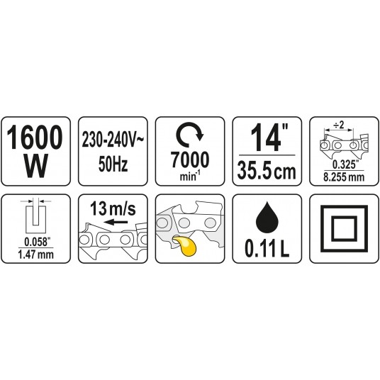 ELEKTRYCZNA PILARKA ŁAŃCUCHOWA 1600W -zdjęcie numer 2