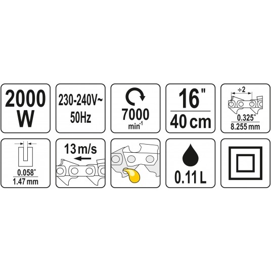 ELEKTRYCZNA PILARKA ŁAŃCUCHOWA 2000W -zdjęcie numer 2