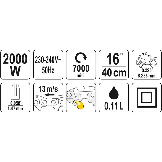 ELEKTRYCZNA PILARKA ŁAŃCUCHOWA 2000W -zdjęcie numer 2