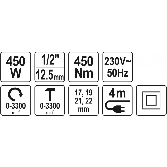 ELEKTRYCZNY KLUCZ UDAROWY 1/2"450W/450Nm -zdjęcie numer 7
