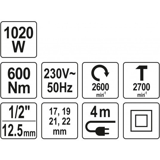 ELEKTRYCZNY KLUCZ UDAROWY 1/2" 600Nm -zdjęcie numer 9