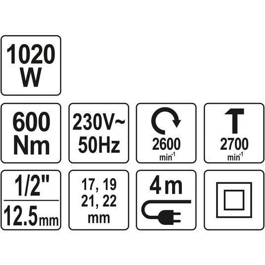 ELEKTRYCZNY KLUCZ UDAROWY 1/2" 600Nm -zdjęcie numer 9