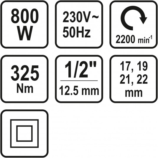 ELEKTRYCZNY KLUCZ UDAROWY 1/2 800W 325NM -zdjęcie numer 6