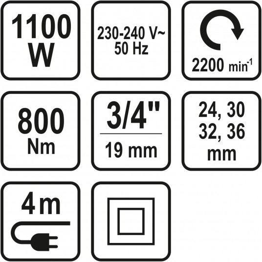 ELEKTRYCZNY KLUCZ UDAROWY 3/4" 800Nm -zdjęcie numer 6