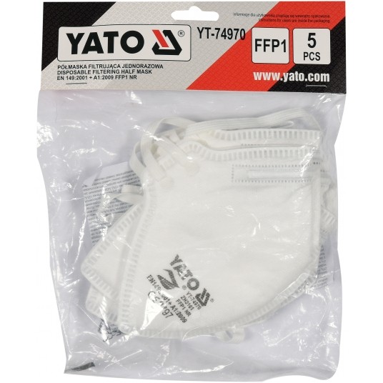 FFP1 PÓŁMASKI PRZECIWP. BEZ ZAWORU 5SZT -zdjęcie numer 3