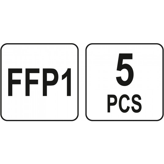 FFP1 PÓŁMASKI PRZECIWP. BEZ ZAWORU 5SZT -zdjęcie numer 4