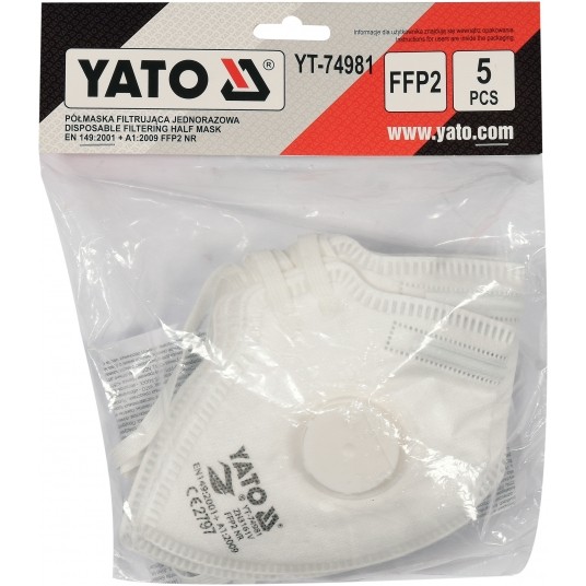 FFP2 PÓŁMASKI PRZECIWPYŁOWE ZAWÓR 5SZT -zdjęcie numer 3