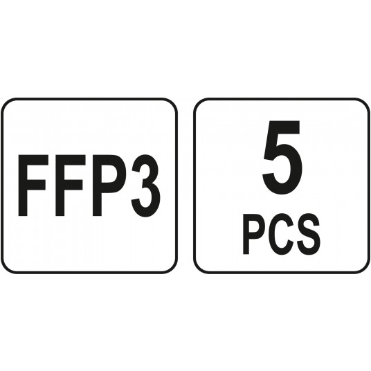 FFP3 PÓŁMASKI PRZECIWP. BEZ ZAWORU 5SZT -zdjęcie numer 4