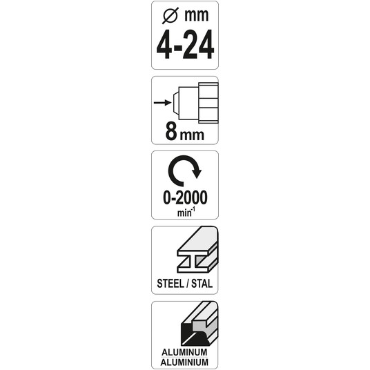 FREZ STOPNIOWY DO METALU 4-24MM -zdjęcie numer 4