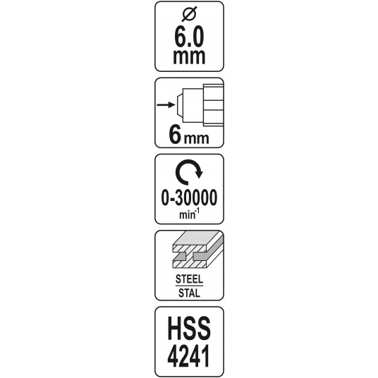 FREZ TRZPIENIOWY WALCOWY WĄSKI HSS -zdjęcie numer 4
