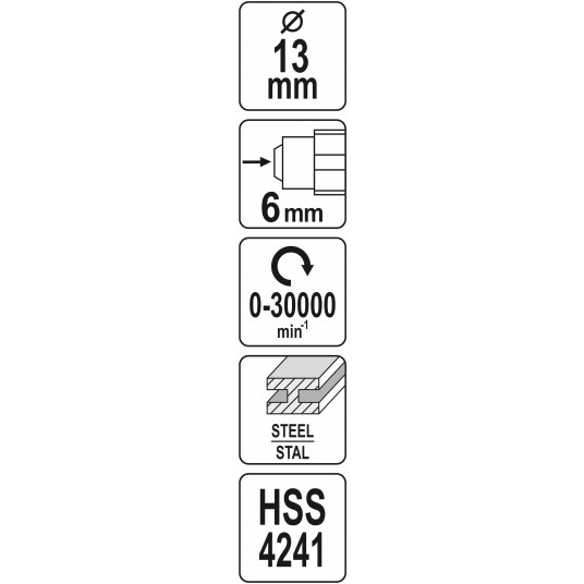 FREZ TRZPIENIOWY WALCOWY ZAOKRĄGLONY HSS -zdjęcie numer 4