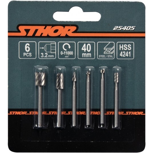 FREZY HSS DO MINISZLIFIEREK, 6 SZT 3,2MM -zdjęcie numer 3