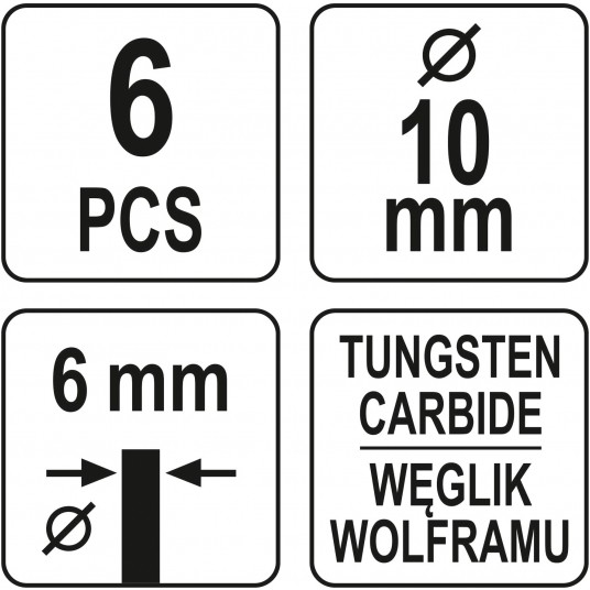 FREZY TRZPIENIOWE DO METALU 6SZT PREMIUM -zdjęcie numer 4
