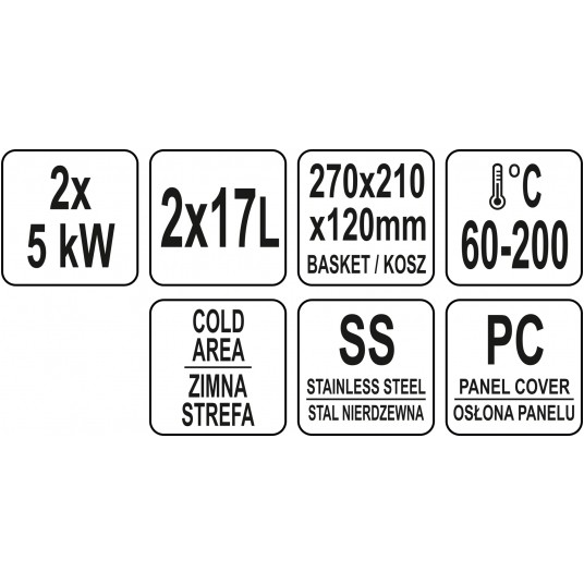 FRYTOWNICA 2-KOMOROWA 2x11,5L -zdjęcie numer 7