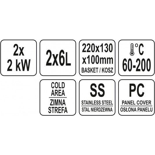 FRYTOWNICA 2-KOMOROWA 2x3,5L -zdjęcie numer 9