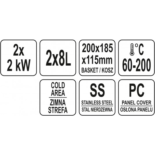 FRYTOWNICA 2-KOMOROWA 2x5L -zdjęcie numer 7
