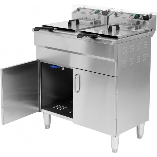 FRYTOWNICA DWUKOMOROWA 2x11,5L Z SZAFKĄ -zdjęcie numer 3