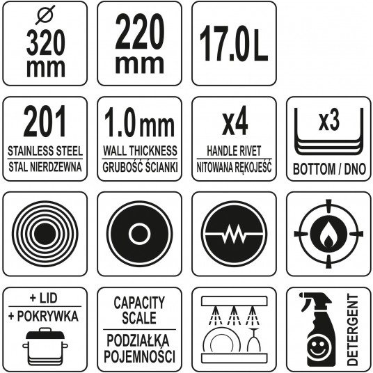 GARNEK NISKI Z POKRYWKĄ 32X22 17L -zdjęcie numer 3