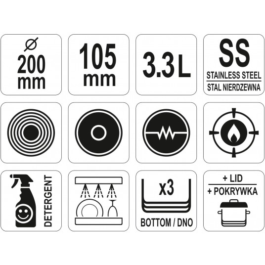 GARNEK NISKI Z POKRYWKĄ SS 20x10,5 3,3L -zdjęcie numer 3