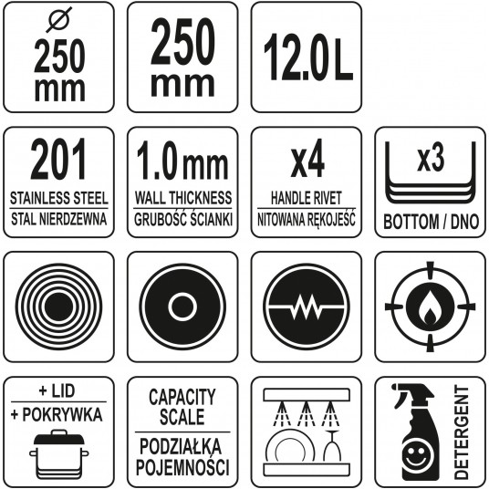 GARNEK WYSOKI Z POKRYWKĄ 25X25 12L -zdjęcie numer 3