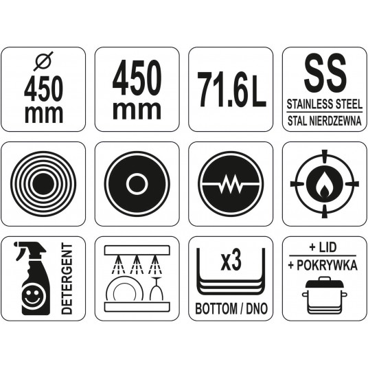 GARNEK WYSOKI Z POKRYWKĄ SS 45x45 71,6L -zdjęcie numer 4