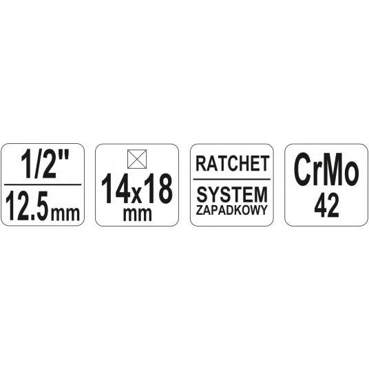 GŁOWICA GRZECH.KLUCZA DYNAM.1/2" 14x18mm -zdjęcie numer 5