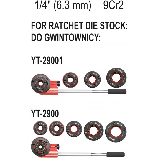 GŁOWICA ZAP. DO GWINTOWNICY RĘCZNEJ 1/4" -zdjęcie numer 2