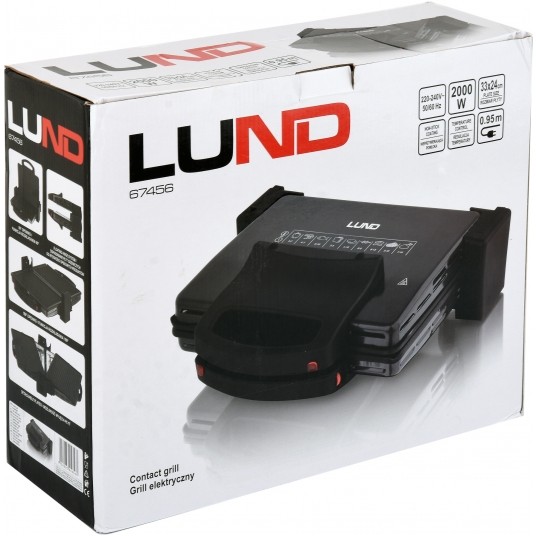 GRILL ELEKTRYCZNY 2000W, 33X24CM -zdjęcie numer 9