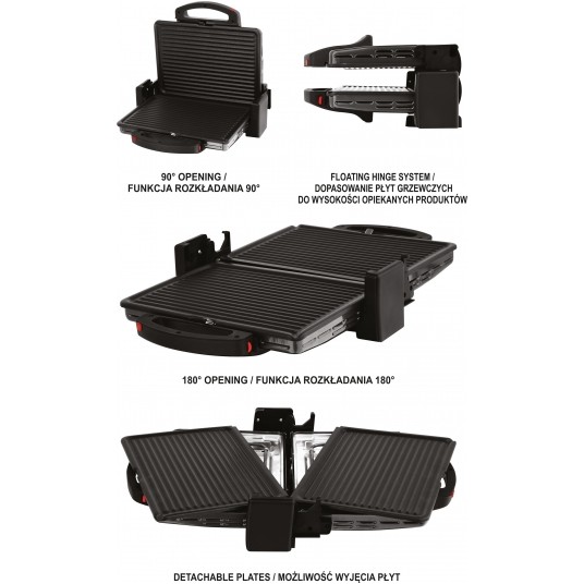 GRILL ELEKTRYCZNY 2000W, 33X24CM -zdjęcie numer 11