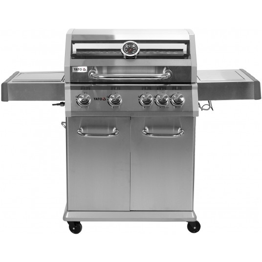 GRILL GAZ. 4+1 STAL NIERDZ.14,2KW, SZYBA -zdjęcie numer 1