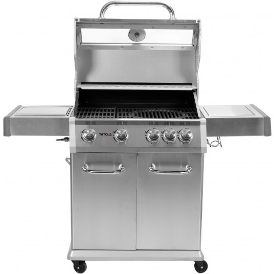 GRILL GAZ. 4+1 STAL NIERDZ.14,2KW, SZYBA -zdjęcie numer 3