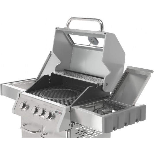 GRILL GAZ. ITAMI 3+1 INOX.11,5KW,Z SZYBĄ -zdjęcie numer 20