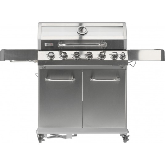 GRILL GAZ. ITAMI 6+1 INOX 20,5KW,Z SZYBĄ -zdjęcie numer 4