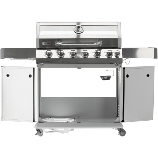 GRILL GAZ. ITAMI 6+1 INOX 20,5KW,Z SZYBĄ -zdjęcie numer 11