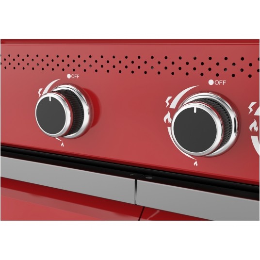 GRILL GAZ. OKAYA 4+1, 14,2KW, CZERWONY -zdjęcie numer 13