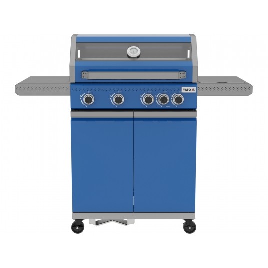GRILL GAZ. OKAYA 4+1, 14,2KW, NIEBIESKI -zdjęcie numer 7