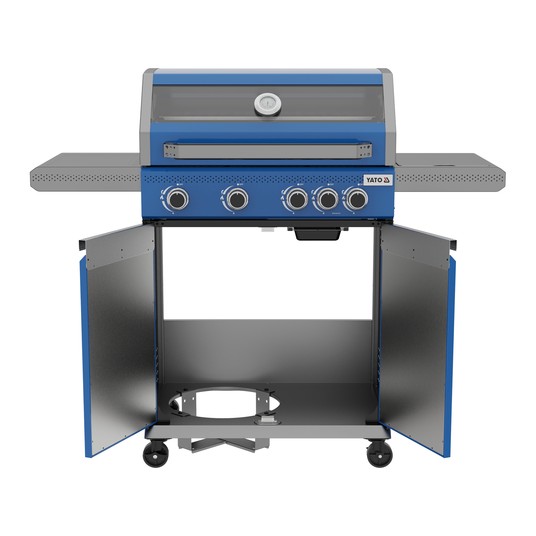 GRILL GAZ. OKAYA 4+1, 14,2KW, NIEBIESKI -zdjęcie numer 11