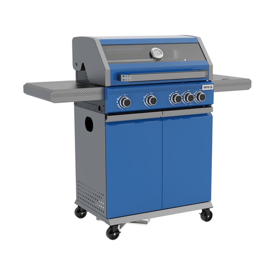 GRILL GAZ. OKAYA 4+1, 14,2KW, NIEBIESKI -zdjęcie numer 8