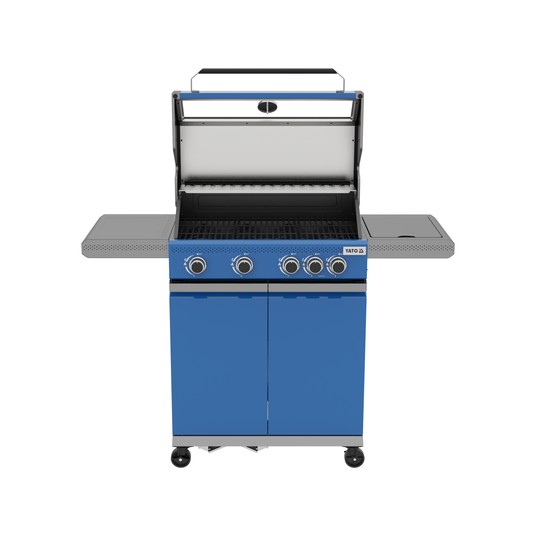 GRILL GAZ. OKAYA 4+1, 14,2KW, NIEBIESKI -zdjęcie numer 9