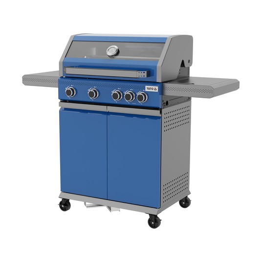 GRILL GAZ. OKAYA 4+1, 14,2KW, NIEBIESKI -zdjęcie numer 1