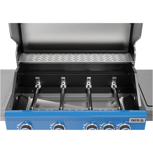 GRILL GAZ. OKAYA 4+1, 14,2KW, NIEBIESKI -zdjęcie numer 4