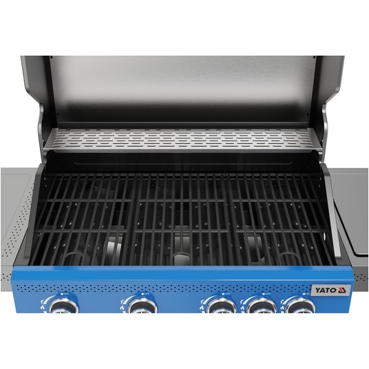GRILL GAZ. OKAYA 4+1, 14,2KW, NIEBIESKI -zdjęcie numer 2