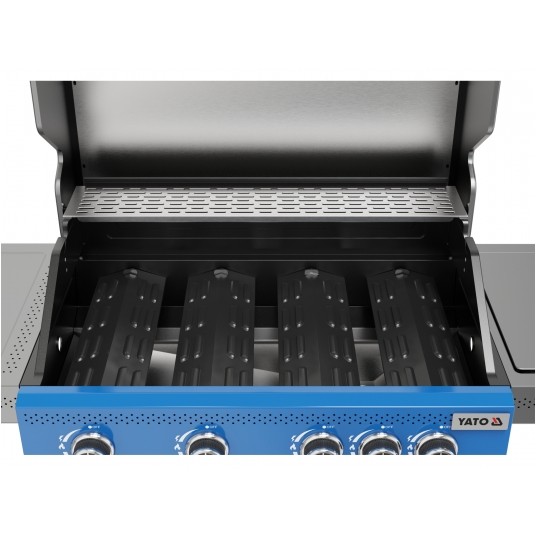 GRILL GAZ. OKAYA 4+1, 14,2KW, NIEBIESKI -zdjęcie numer 3