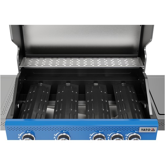 GRILL GAZ. OKAYA 4+1, 14,2KW, NIEBIESKI -zdjęcie numer 3