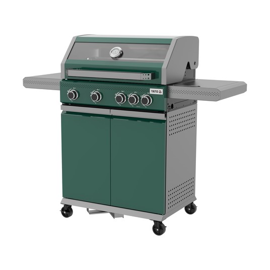 GRILL GAZ. OKAYA 4+1, 14,2KW, ZIELONY -zdjęcie numer 1